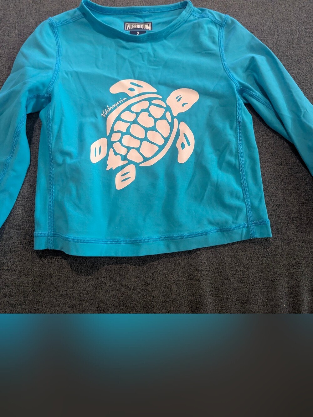 Vilebrequin Turquoise Long-Sleeve Turtle Rashguard